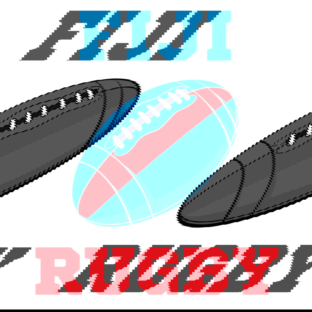 Fiji Rugby Ball Long Sleeve Tee (Aqua)